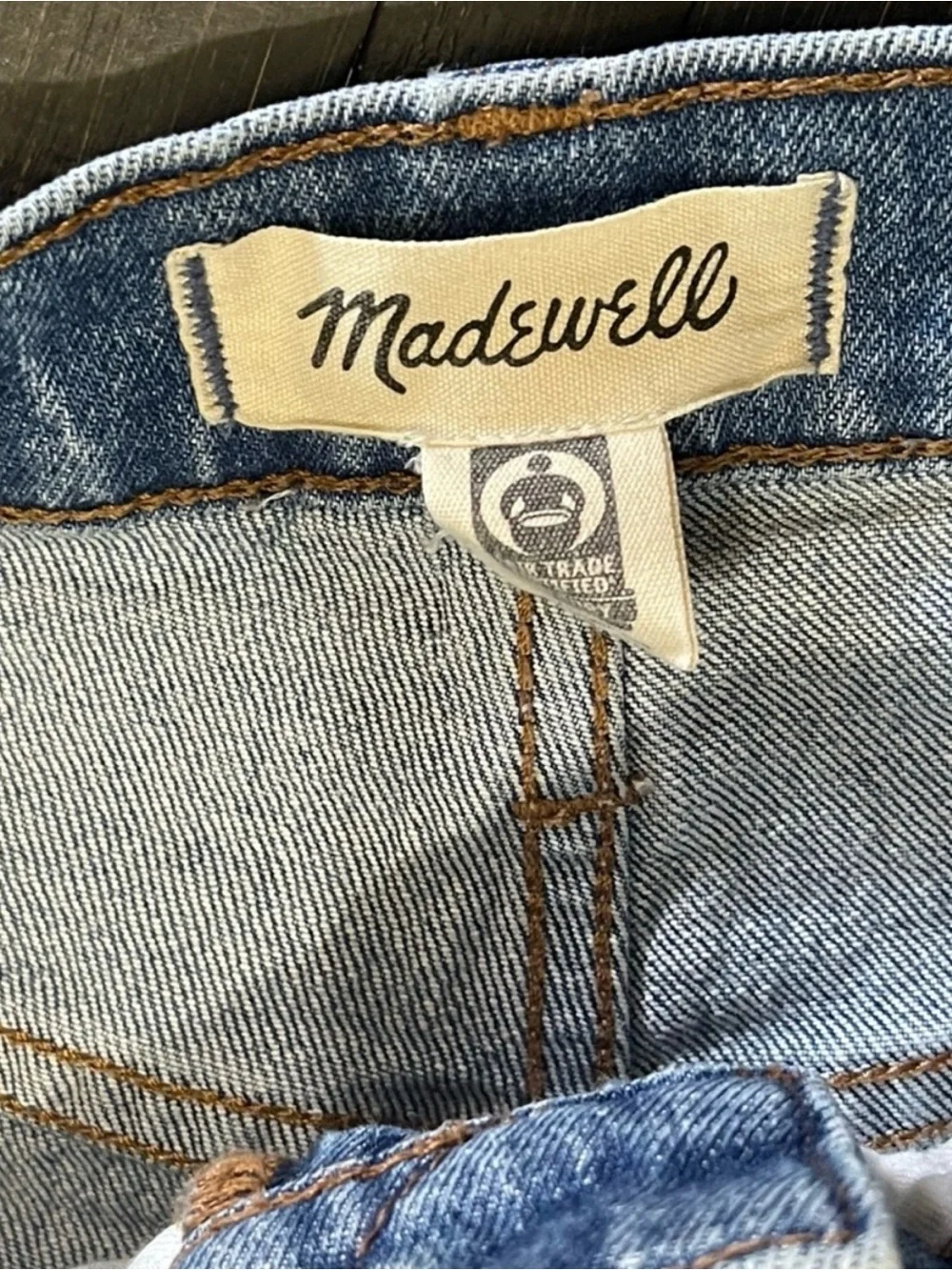 Madewell The Perfect Vintage Wide Leg Crop Jeans in Medium Blue Wash Sz 29 - Picture 10 of 12